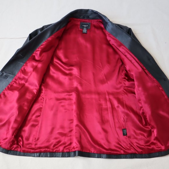 George Woman Black Leather Blazer Jacket, Size XL - Picture 12 of 16